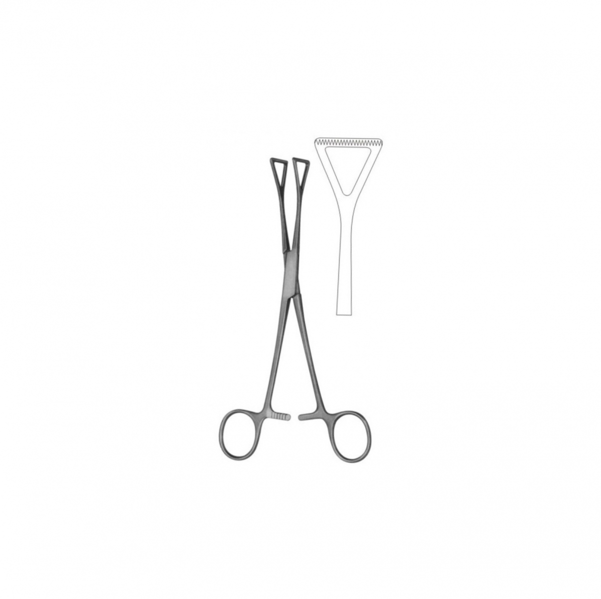 Intestinal grasping forcep straight